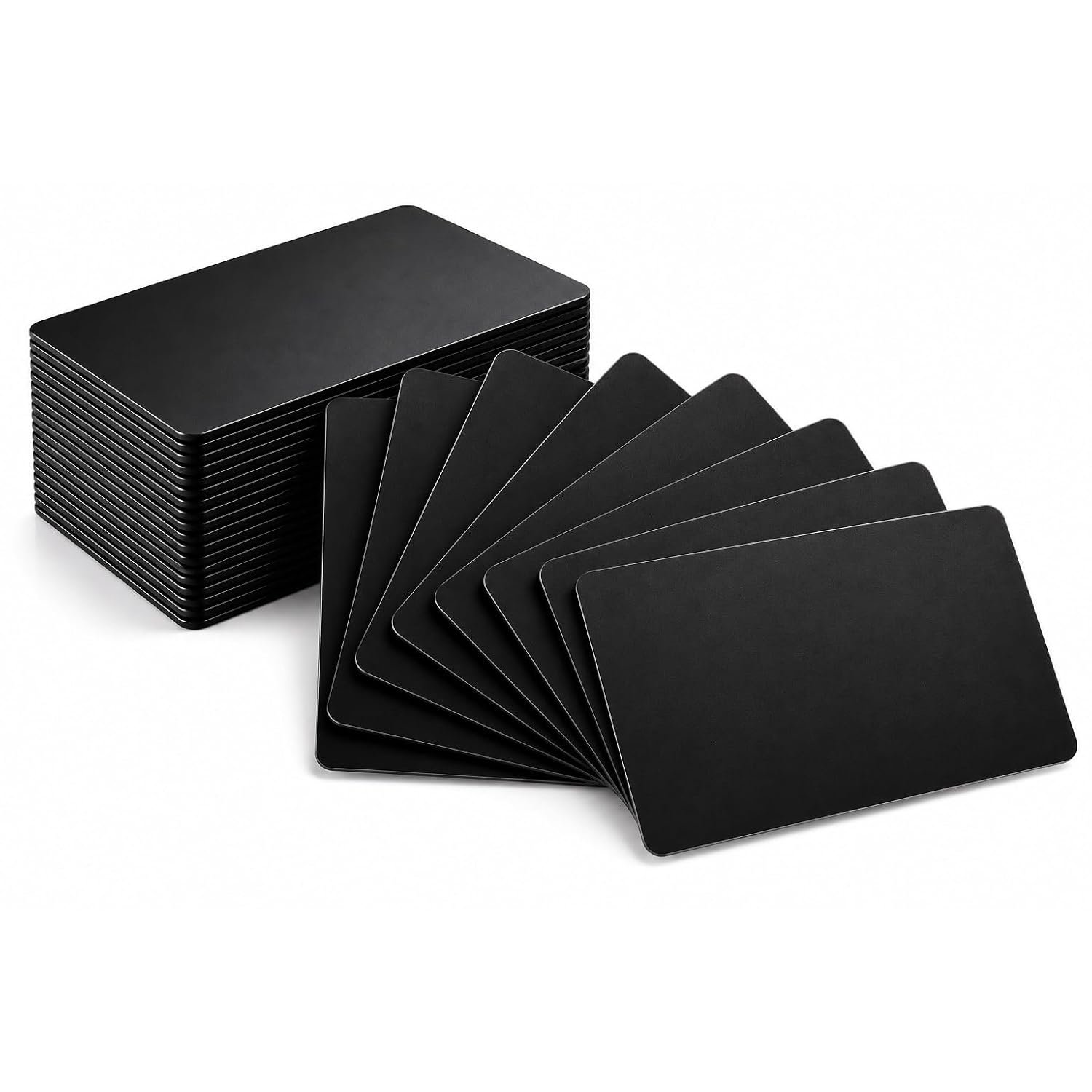 INDIGREEN NFC business cards, Matte Black PVC, NTAG216 (888 bytes), blank rewritable