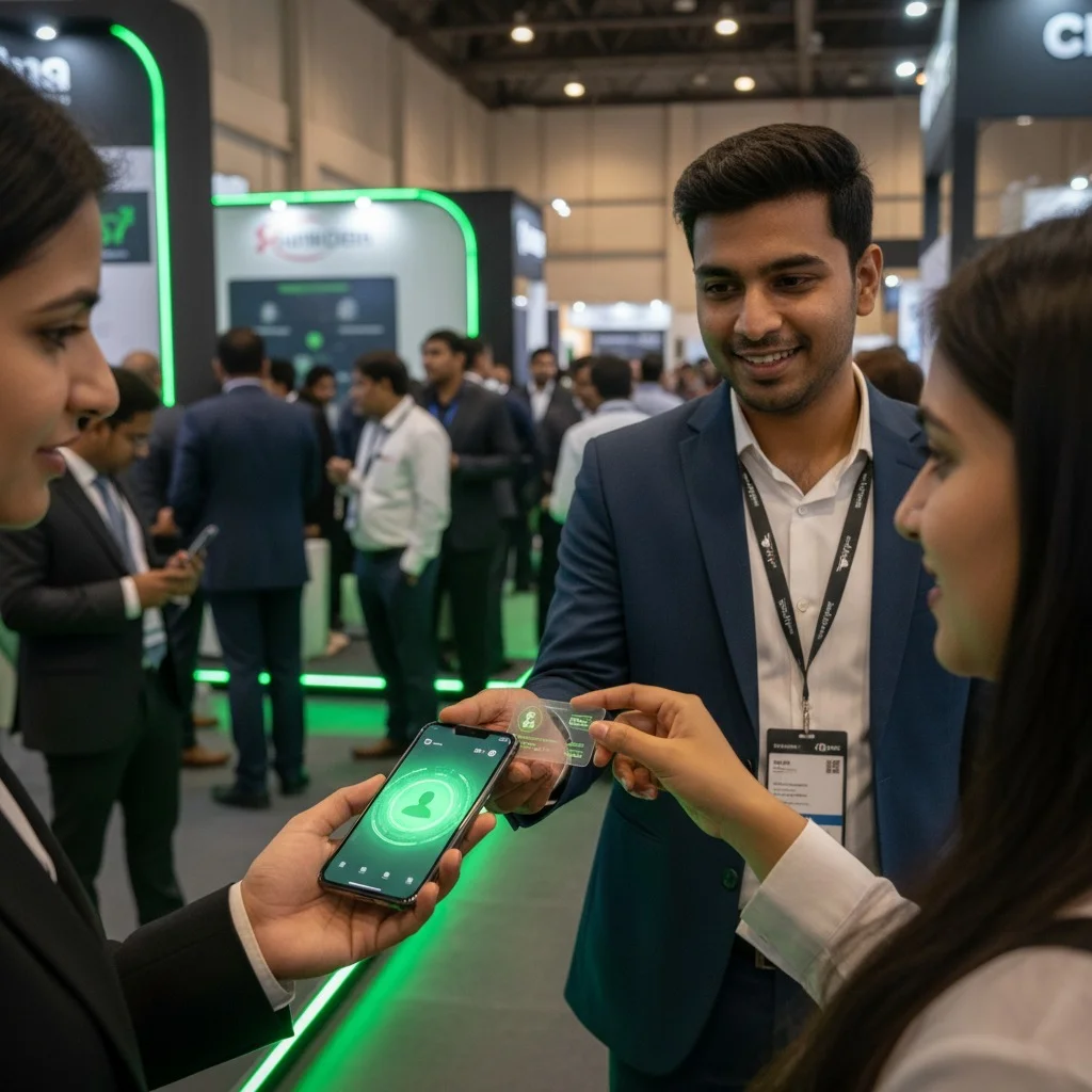 Tapping an Inditap card on a phone