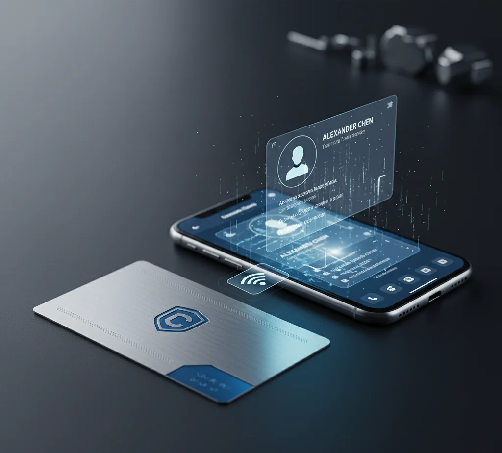 NFC business card, metal